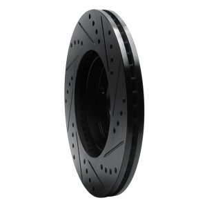 Chevrolet Cobalt Brake Rotor (1) - Front Left - R1 Concepts - Drilled & Slotted - Black - `07-`10